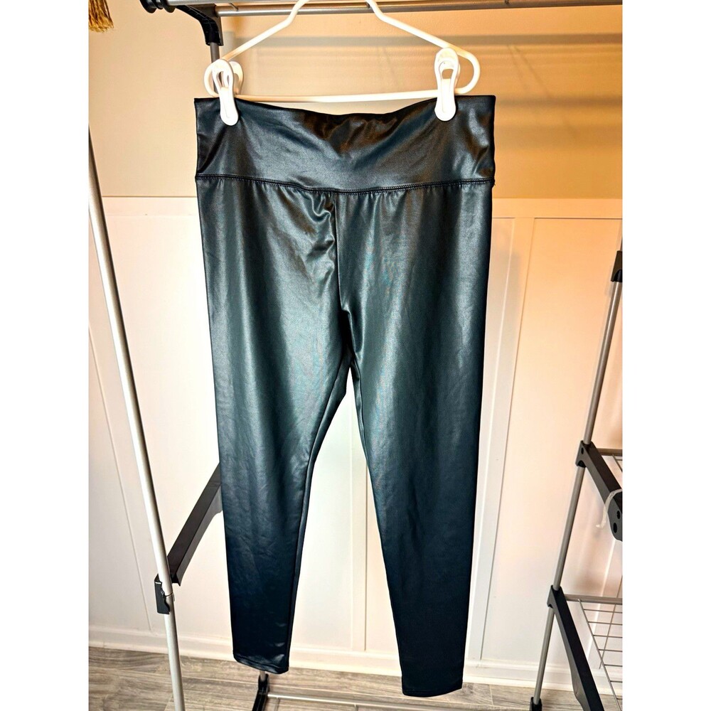 Wild Fable Women’s Medium Black Faux Leather High Rise Leggings Stretch